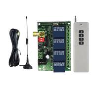 Interruttore A Pulsante Della Gru Ricevitore Radio For Interruttore Di Controllo Remoto RF DC12V 24V 4CH Con Telecomando A Lunga Distanza Da 3000 M, Antenna A Ventosa(12V-1)