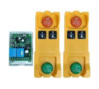 Interruttore A Pulsante Della Gru Ricevitore RF A Relè 2 Canali Con Telecomando Wireless 12V 24V 36V 48V DC, Portata Impermeabile, Trasmettitore A Prova Di Caduta, Con Chiusura A Levetta(Set-2)