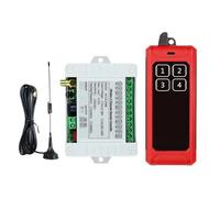 Interruttore A Pulsante Della Gru Trasmettitore E Ricevitore RF Impermeabile Radio Con Uscita Relè E Interruttore Luce LED A 4 Canali Con Telecomando Wireless 1000M DC12V24V 36V(SET-1)