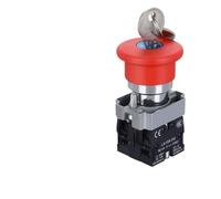 Interruttore a pulsante di accensione for arresto di emergenza 220 V - Blocco rotazione XB2-BS542, BS442, Avviatore di alimentazione a chiave 10A for quadro elettrico 1 PZ(XB2-BS144)