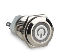 Interruttore a pulsante di accensione rotondo in metallo, 16 mm, 1 NO + 1 NC, con interblocco, 5 pin, multicolore, 12 V, 24 V, 2 pezzi (verde, AC220 V)