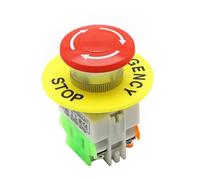 Interruttore a pulsante di arresto di emergenza 1NO 1NC DPST AC 660V 10A for ascensore, ascensore, dispositivo di bloccaggio automatico, 1 pz.(30Pcs)