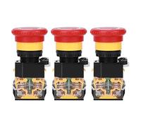 Interruttore a pulsante di arresto di emergenza 3 pezzi Interruttore di accensione/spegnimento industriale di alta qualità 22 mm con plastica resistente per il pannello di