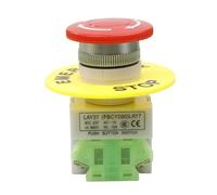 Interruttore a pulsante di arresto di emergenza DPST con cappuccio a fungo 2 pezzi 1NO 1NC AC 660V 10A Interruttore for ascensore con blocco automatico