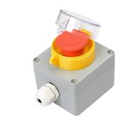 Interruttore a pulsante di arresto di emergenza in alluminio pressofuso con coperchio protettivo, scatola di controllo in metallo for arresto di emergenza 'ascensore, protezione impermeabile(KL-a115)