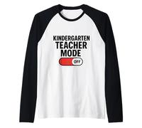Interruttore a Pulsante di spegnimento per Scuola Materna e Insegnante, Vacanze estive Maglia con Maniche Raglan