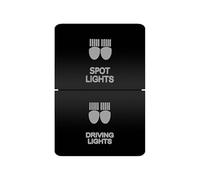 Interruttore a pulsante doppio arancione, luce bianca, 12 per auto, adatto per Toyota 4 Runner, Carolla, Hilux, Prado, Landcruiser,adatto per RAV4 HiAce(SPOT DRIVING)