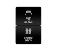 Interruttore a pulsante doppio arancione, luce bianca, 12 per auto, adatto per Toyota 4 Runner, Carolla, Hilux, Prado, Landcruiser,adatto per RAV4 HiAce(ROOF REVERSE)