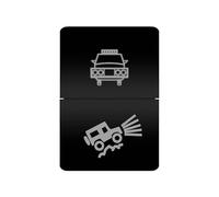 Interruttore a pulsante doppio arancione, luce bianca, 12 V, per auto, adatto per Toyota 4 Runner, Carolla, Hilux, Prado, Landcruiser, RAV4, HiAce.(BUMPER OFF ROAD)