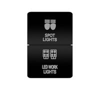Interruttore a pulsante doppio arancione, luce bianca, 12 V, per auto, adatto per Toyota 4 Runner, Carolla, Hilux, Prado, Landcruiser, RAV4, HiAce.(SPOT WORK)
