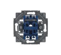 INTERRUTTORE A PULSANTE DOPPIO BUSCH-JAEGER 2020 US-205-101, 250 V, Lampada neon 8338-1, Argento, Blu