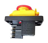 Interruttore a pulsante elettromagnetico KJD22 a 4 poli, interruttore elettrico a 6 poli con coperchio di emergenza (6 pin)