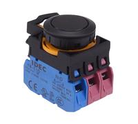 Interruttore A Pulsante Flush Mantenuto Nero 22,3Mm 1NO-2NC IP65 Serie CW IDEC