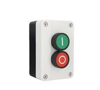 Interruttore a pulsante for stazione, avvio e arresto remoto, avviamento elettronico, solenoide, scatola IP55, 1NO, 1NC, montato, non mantenuto/momentaneo, 6 AMP Controls Switches