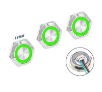 Interruttore a pulsante impermeabile compatto set di 3 luci LED per un facile ca