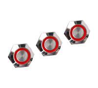 Interruttore a pulsante impermeabile compatto set di 3 luci LED per un facile ca