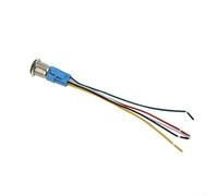Interruttore a pulsante in acciaio inox da 12 V CC, 16 mm, anello LED a scatto, impermeabile IP65, montaggio a pannello, interruttore on/off (verde)