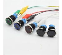 Interruttore a pulsante in metallo autobloccante/reset da 16 mm da 220 V, con blocco mantenuto, rosso e blu, 1 pezzo(Red Reset)