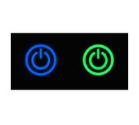 Interruttore a pulsante in metallo bicolore con spia luminosa, controllo a pannello per applicazioni fai da te(Blue and Green,19MM (With Socket))