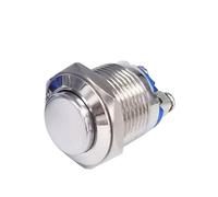 Interruttore a pulsante in metallo con ripristino momentaneo da 16 mm IP65 Impermeabile 1NO Campanello rotondo alto/piatto/a forma di perno a vite(SCREW FOOT_HIGH HEAD)