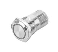 Interruttore a pulsante in metallo da 16/19 mm 2NO 2NC con blocco momentaneo, alimentazione elettrica fissa, luce LED 3V 6V 12V 24V 220V(Green Power,19MM_MOMENTARY 2NO 2NC_3-6V)