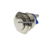Interruttore a pulsante in metallo da 16 mm IP67 Pulsante in ottone nichelato Auto-reset 1NO Alto Tondo Momentaneo