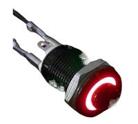 Interruttore a pulsante in metallo impermeabile ad alta pressione 1NO con luce LED, autobloccante/reset 3/6/12/24/220 V, 8/10/12/16 mm, nero ossidato(Red LED (1NO),3-6V_8MM(1NO)_SELF-RESET(1NO))