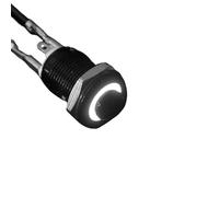 Interruttore a pulsante in metallo impermeabile ad alta pressione con luce LED, autobloccante/reset 3/6/12/24/220 V, 8/10/12/16 mm, nero ossidato(White,SELF-LOCKING_12MM_220V)