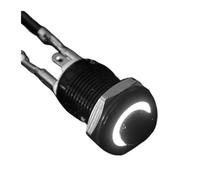 Interruttore a pulsante in metallo impermeabile ad alta pressione, piccolo, con luce LED, autobloccante/auto-reset(White LED (1NO),SELF-LOCKING(1NO)_10MM(1NO)_3-6V)