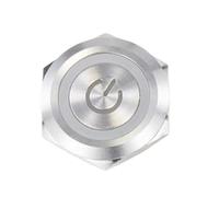 Interruttore a pulsante in metallo impermeabile mini a corsa breve da 12/16/19/22/25/30 mm, luce LED di alimentazione momentanea, 5/12/24/220 V, nero 1 NO(30mm,STAINLESS STEEL(W)_BLUE LED(1NO)_220V)