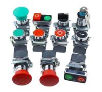 Interruttore a pulsante in metallo ispessito XB4 con ripristino automatico istantaneo e arresto di emergenza, piano da 22 mm, interruttore rotante XB4-BA42 BA31 BA55 XB2(XB4-BA51)