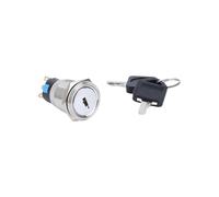 Interruttore a pulsante in ottone cromato da 19 mm, 2/3 posizioni, 1NO1NC/2NO2NC, con due chiavi, 2 pezzi(LATCHING_2NONC 3 POSITION)