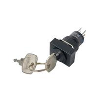Interruttore a pulsante in plastica da 16 mm con blocco rotativo a chiave 2NC 2NO Contatto in argento 6 pin 3 posizioni Controllo di blocco LA16J-22Y/3