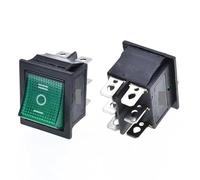 Interruttore a pulsante inclinabile a tre marce da sei piedi, 1 pezzo, verde, tipo nave, 16A, for accessori for motociclette giocattolo Controls Switches