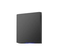 Interruttore A Pulsante Intelligente Tuya Zigbee da Parete per Ventilatore, Tenda, Motore e Tapparelle, 1 Modulo, Richiede Filo Neutro, Colore Nero.