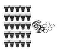 Interruttore a pulsante, interruttore a pulsante 25 pezzi AC DC 24V 5A con kit di accessori per luce per macchina attrezzatura