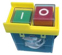 Interruttore a pulsante KJD6 5E4 220V Interruttore a pulsante elettromagnetico impermeabile industriale Accensione/spegnimento Interruttori a pulsante for trapano taglierina, confezione da 2, giallo