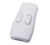 ＡＷＨＡＯ Interruttore a Pulsante Lampada Da Terra Compatta Doppio Controllo Start Stop Alimentazione Notturna Interno Esterno Bagno, Bianco