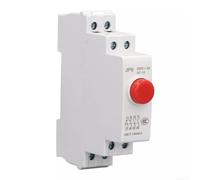 Interruttore a pulsante modulare su guida DIN, 24 V ACDC, dispositivo di controllo del circuito per torni CNC e officine di produzione (rosso)