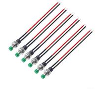 Interruttore a pulsante momentaneo, 6 pezzi pre-cablati 1A 250 V AC, foro di montaggio da 7 mm per pannello di controllo elettronico fai da te (D)