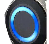 Interruttore a pulsante momentaneo illuminato ad anello LED impermeabile blu bianco rosso da 25 mm 12 V 1NO1NC, 1 pezzo(3)