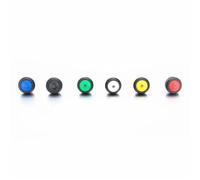 Interruttore a pulsante momentaneo in plastica da 12 mm con piedini di saldatura for lampada, terminale for avviamento motore auto, 1 pz.(Green,24V)