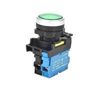 Interruttore a pulsante momentaneo LA36M da 22 mm con luce LED 12 V 24 V 220 V interruttore a pulsante illuminato, apri/chiudi(Green,MOMENTARY_1NO_24V)