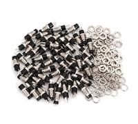 Interruttore a pulsante PBS-110 da 50 pezzi, interruttore tattile OFF-MOM a 2 pin normalmente aperto momentaneo con ritorno automatico for circuito elettronico di controllo fai-da-te(50Pcs Black)