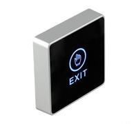 Interruttore a pulsante per apriporta, nero, indicatore LED a infrarossi | Feedback visivo chiaro, indicatore di stato a LED, risposta immediata, rilascio sicuro della porta, controllo degli accessi