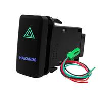 Interruttore a pulsante per barra luminosa a per auto, compressore, accensione/spegnimento, Adatto per Toyota Tacoma FJ Cruiser Highlande Pulsante Di Avvio (HAZARDS)