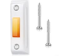 Interruttore a pulsante per campanello in metallo con luce LED gialla calda, montaggio a parete, per porta da giardino, porta del garage, compatibile con legno, mattoni, gesso Wa