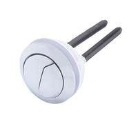 Interruttore a pulsante per coperchio del serbatoio del WC, attuatore di scarico rotondo singolo/doppio regolabile per cisterne standard UK, finitura cromata/oro/nero, Pla(argento)