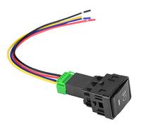 Interruttore a pulsante per fendinebbia con cablaggio Interruttore a pulsante per cablaggio a 4 poli 12V con indicatore luminoso di sfondo a LED per la maggior parte delle auto TS-04