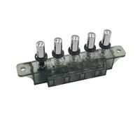 Interruttore A Pulsante Plug-in A Cinque Posizioni for Cappa Da Cucina Cinque Posizioni, Compatibile Con Argento, Interruttore for Cappa Da Cucina 250VAC 4A 112x21x41mm Parti